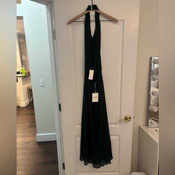 NWT ⭐️ SHOW ME YOUR MUMU JASMINE HALTER MIDI DRESS EMERALD SIZE L - Picture 4 of 8